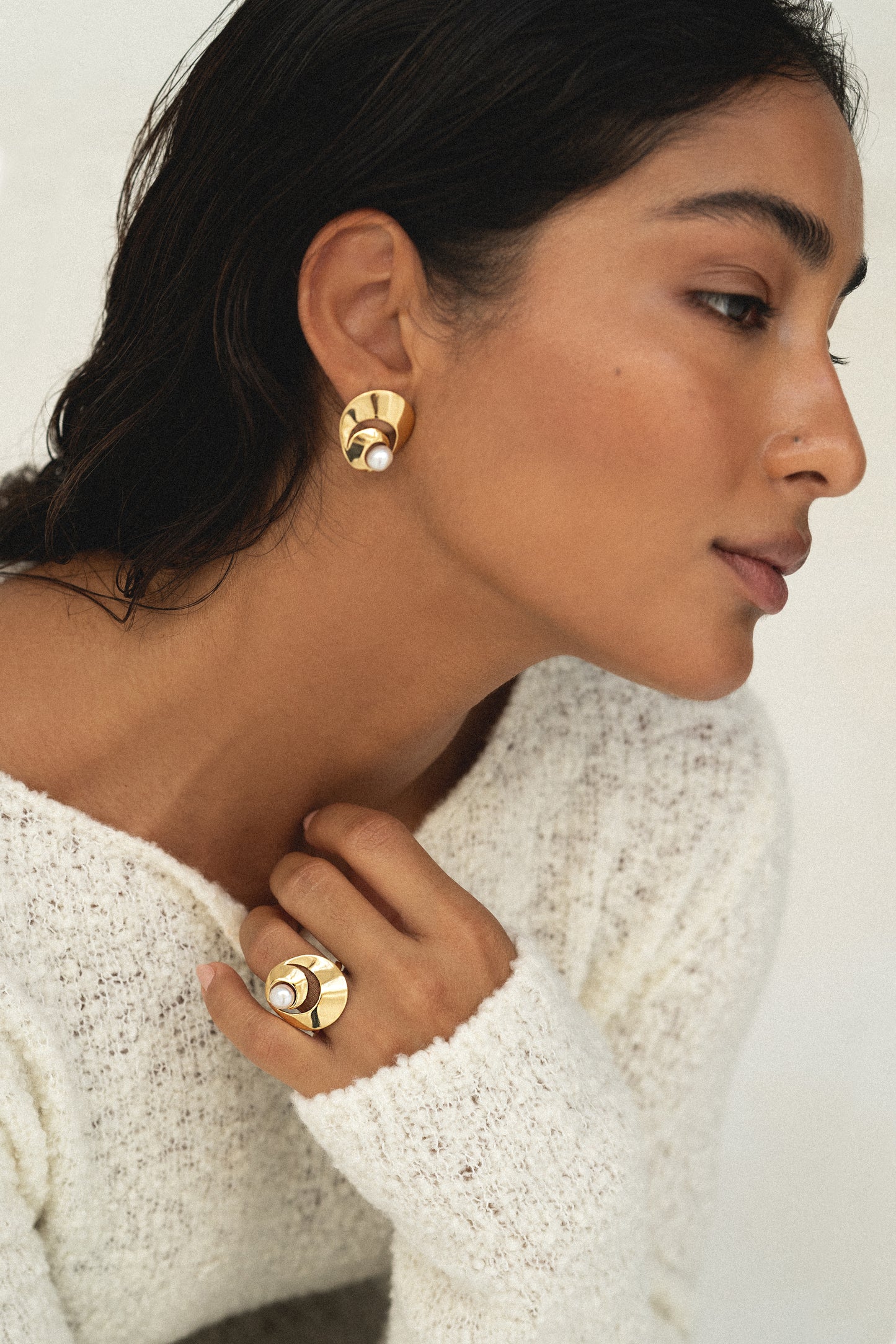 Brincos Pearl Shell Polidos - Brincos | Vangloria Jewelry Design