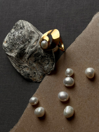 Anel Pearl Shell Polido - Anéis | Vangloria Jewelry Design
