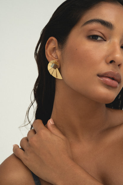 Brincos Nautilus Dourados - Brincos | Vangloria Jewelry Design