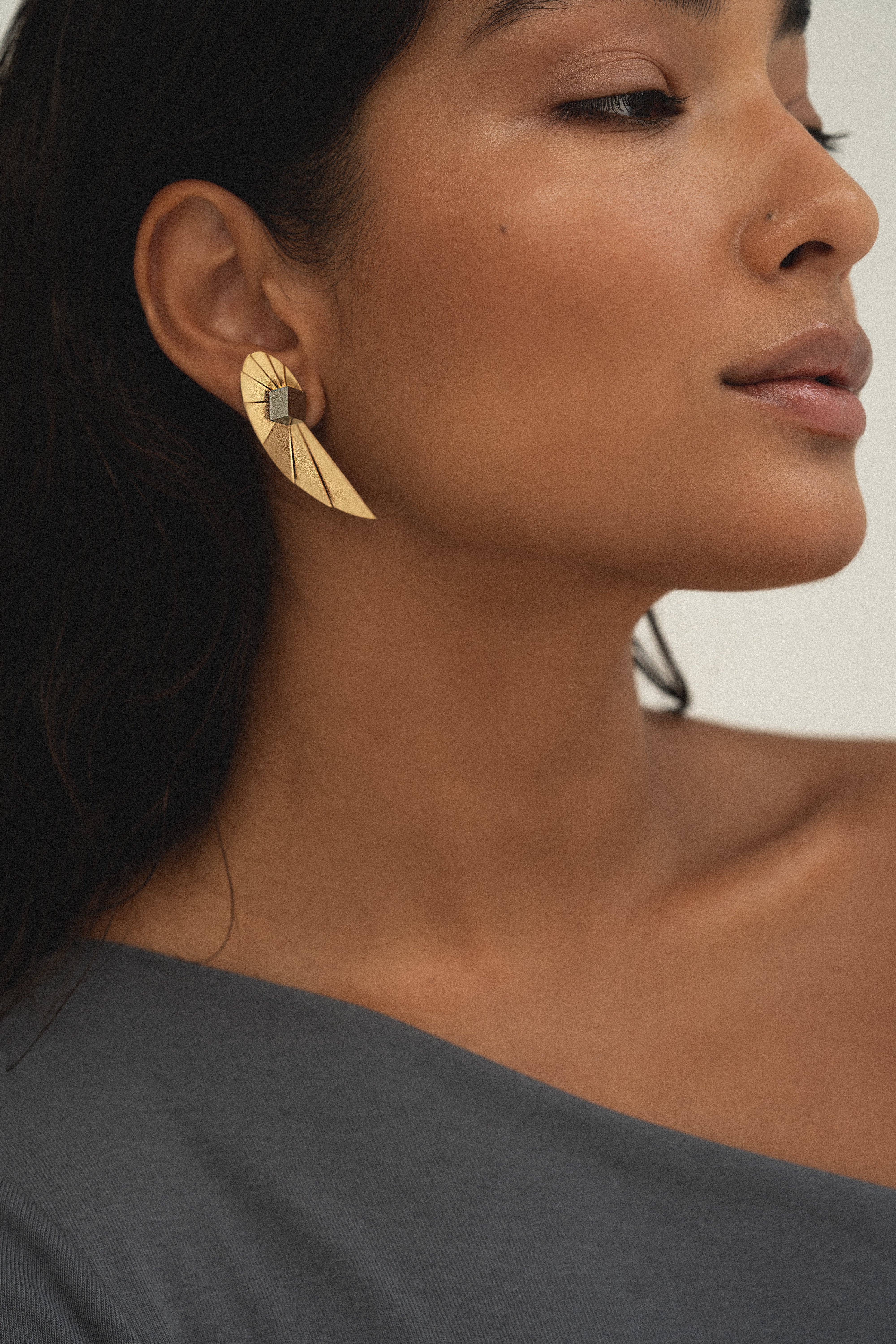 Brincos Nautilus Extended Dourados - Brincos | Vangloria Jewelry Design