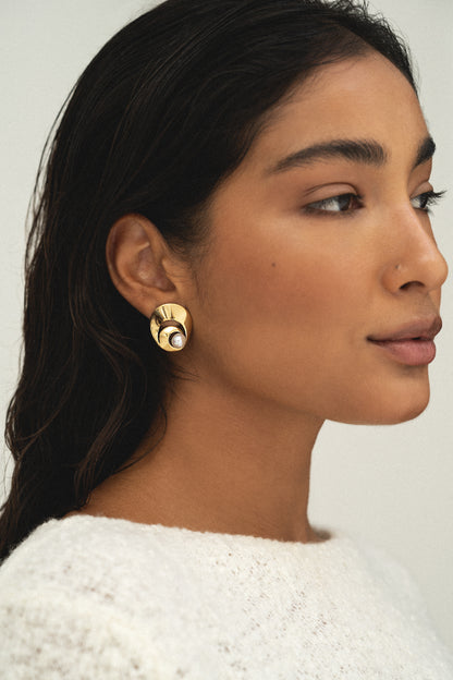 Brincos Pearl Shell Polidos - Brincos | Vangloria Jewelry Design